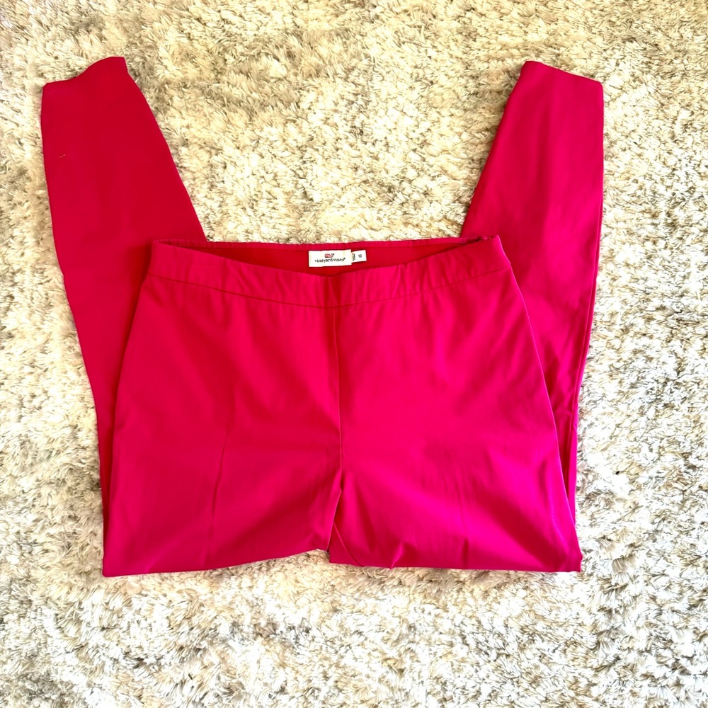 Vineyard vines fuchsia fitted pants preppy